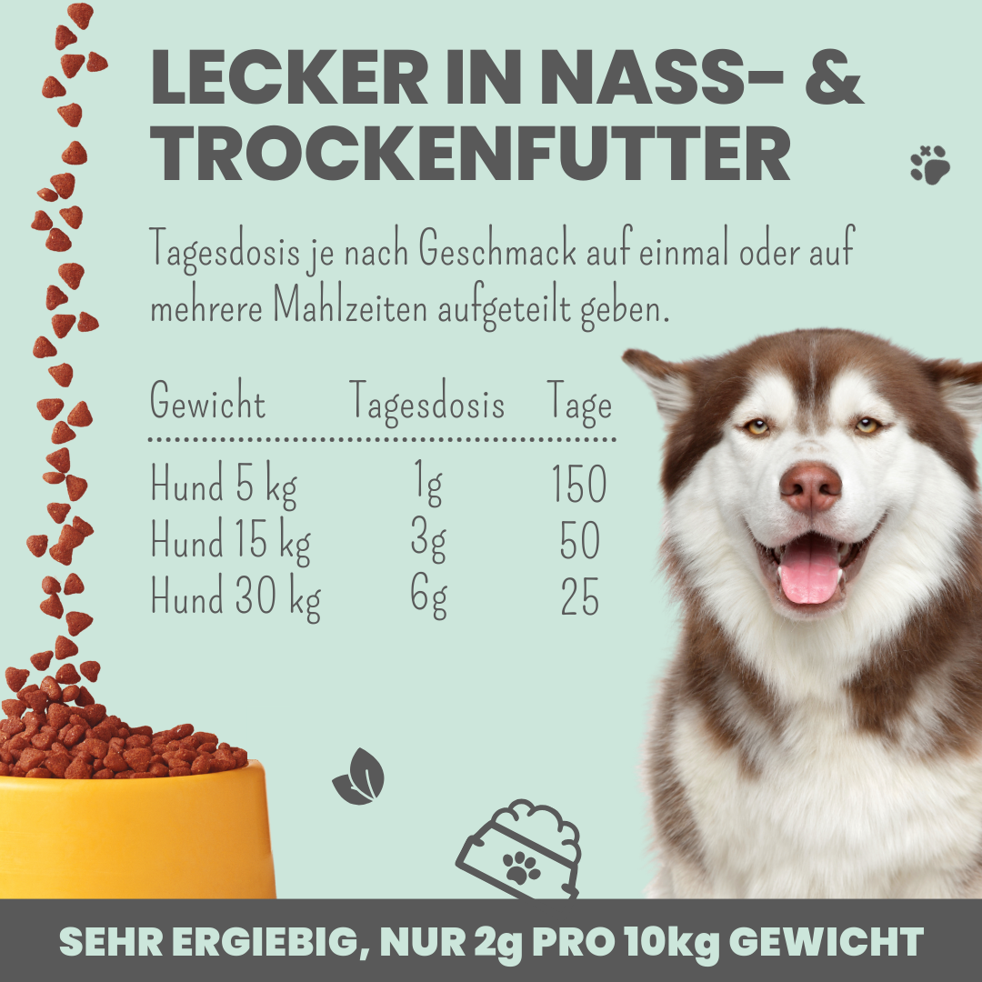 Verdauungsmix für Hunde als Probiotikum für Magen- & Darmflora