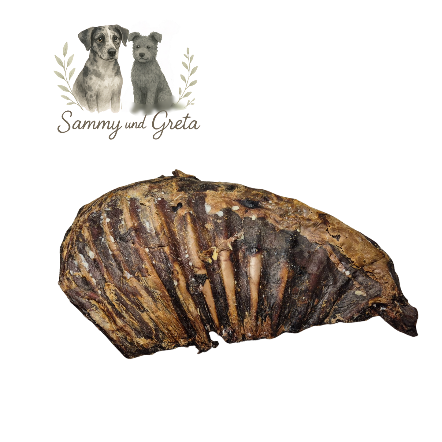 Rehrippen mit Fleisch – naturbelassener Kausnack für sensible Hunde