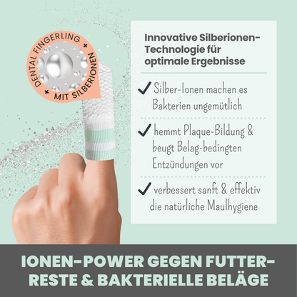 Silberling: Antibakterieller Zahnpflege-Fingerling für Hunde mit Silberionen