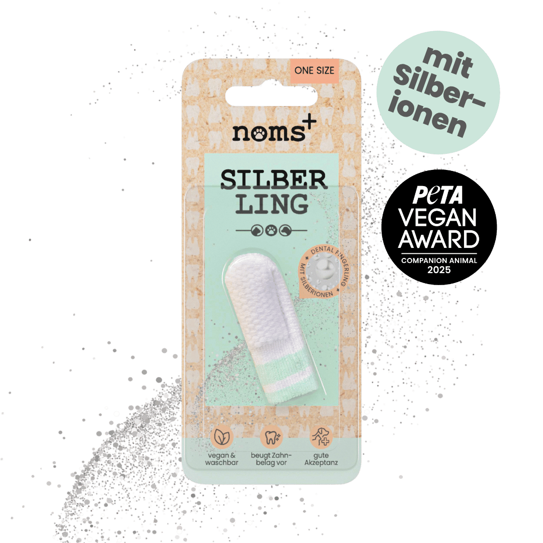 Silberling: Antibakterieller Zahnpflege-Fingerling für Hunde mit Silberionen