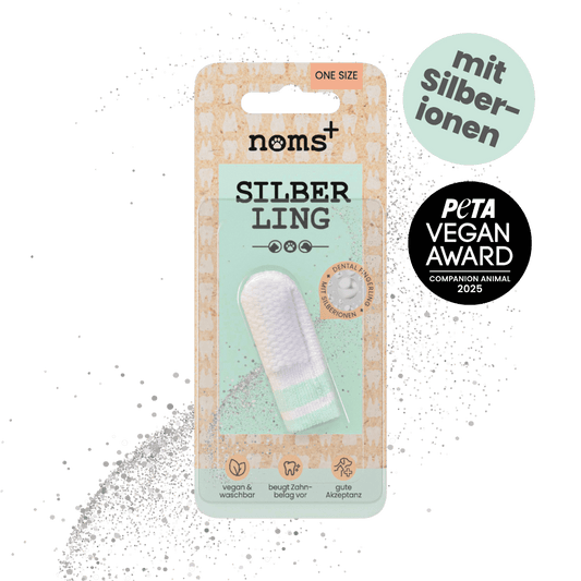 Silberling: Antibakterieller Zahnpflege-Fingerling für Hunde mit Silberionen