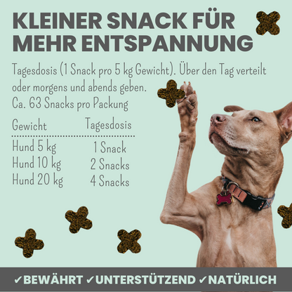 Wohlfühlsnacks für Hunde bei Stress, Angst, Unruhe & Hyperaktivität
