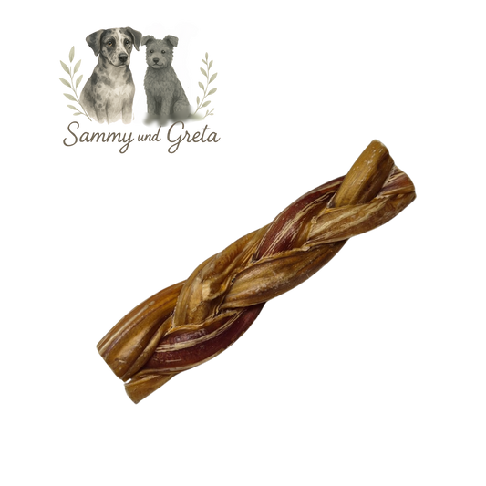 Geflochtener Ochsenziemer – natürlicher Kauspaß