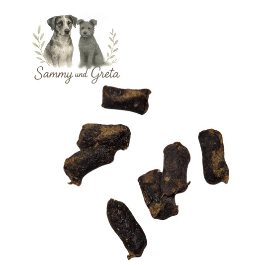 Kaninchenfleisch-Minis – der perfekte Trainingssnack