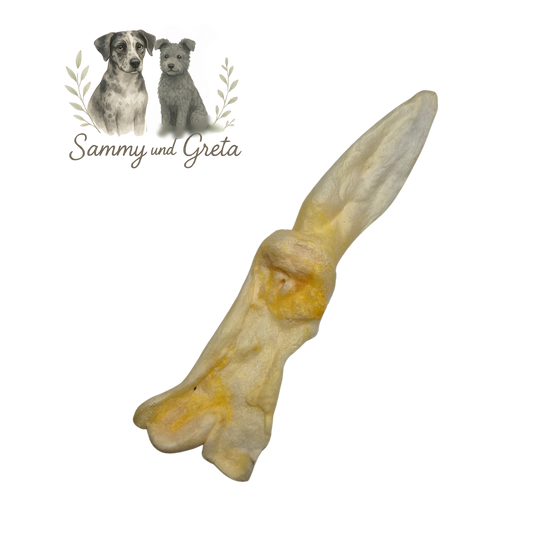 Gepuffte Kaninchenohren – leichter, weicher Kausnack für sensible Hunde