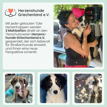 Herzenshappen mit Fermentationsprotein – softer Snack für sensible Hunde