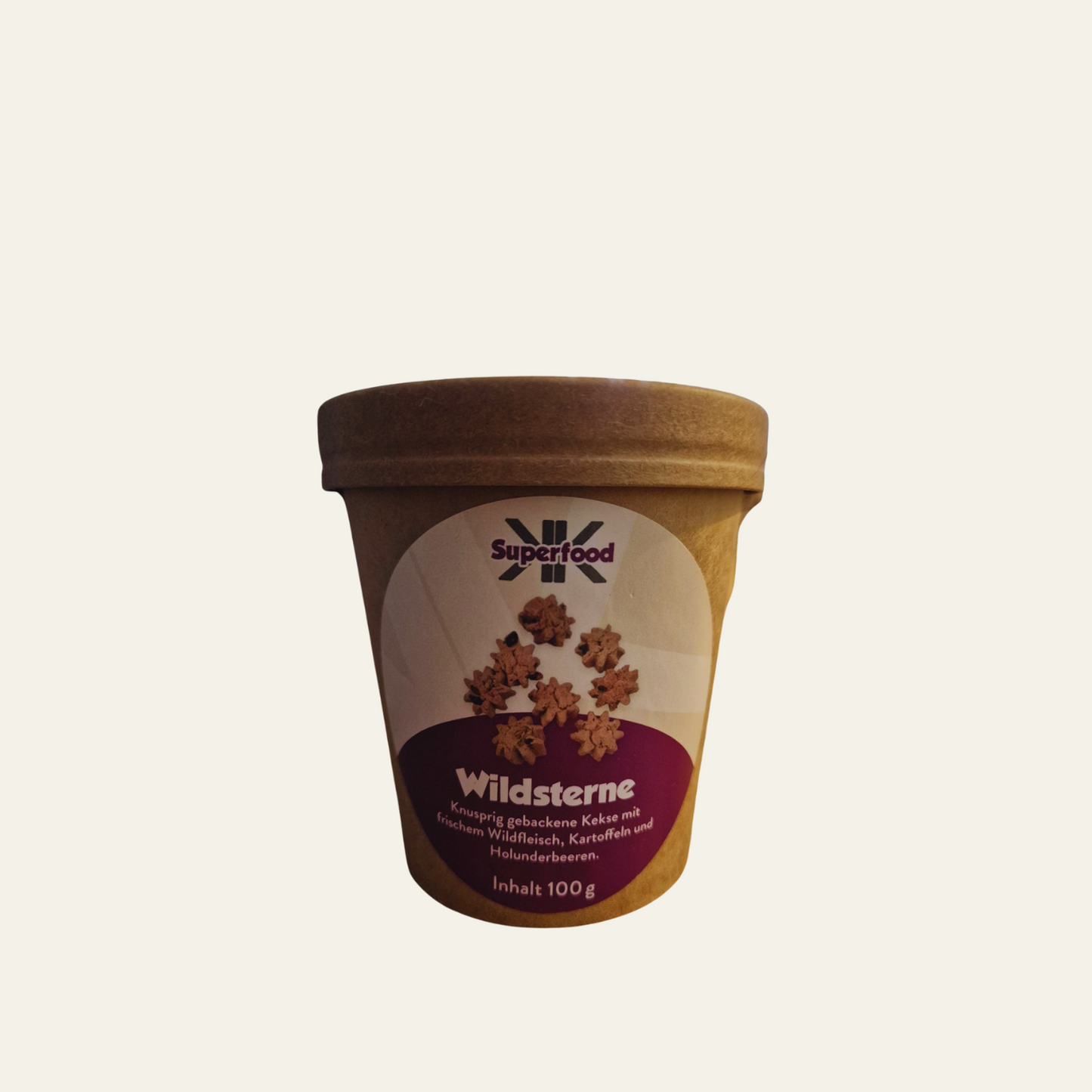 Wildsterne mit Kartoffel & Holunder – knusprig gebackene Premium-Leckerli (100 g)